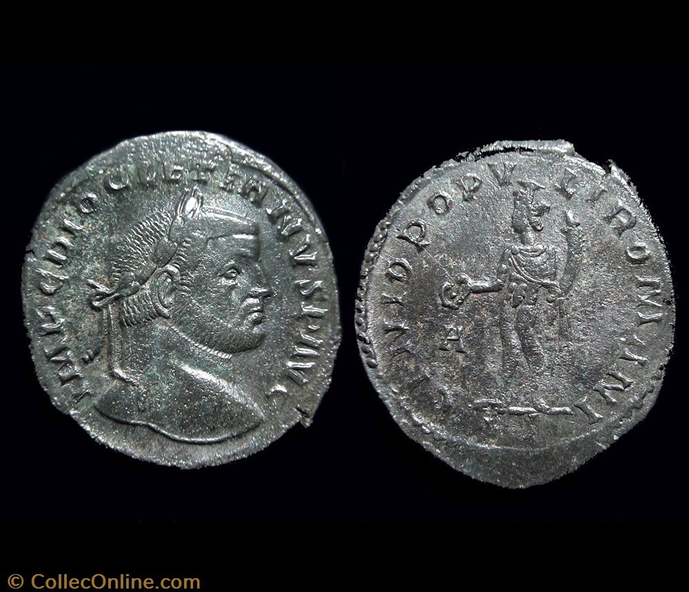 monnaie antique av jc ap romaine follis diocletien lyon 297 lp a