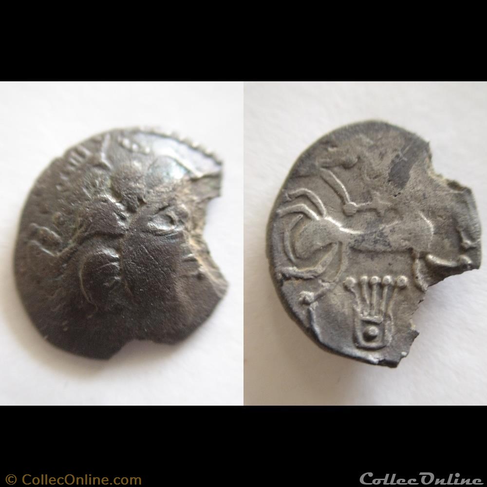 STATERE à la lyre type BAIOCASSE/UNELLE II-Ier siècles av JC monnaie antique ap gauloise statere a la lyre type baiocasse unelle ii ier siecles av jc