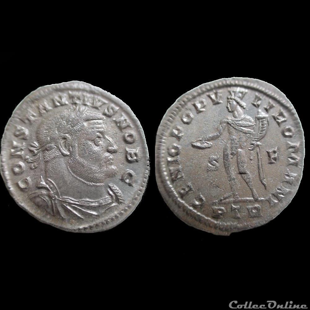 FOLLIS CONSTANCE I CHLORE 303 305 TREVES PTR S/F monnaie antique av jc ap romaine follis constance i chlore 303 305 treves ptr s f
