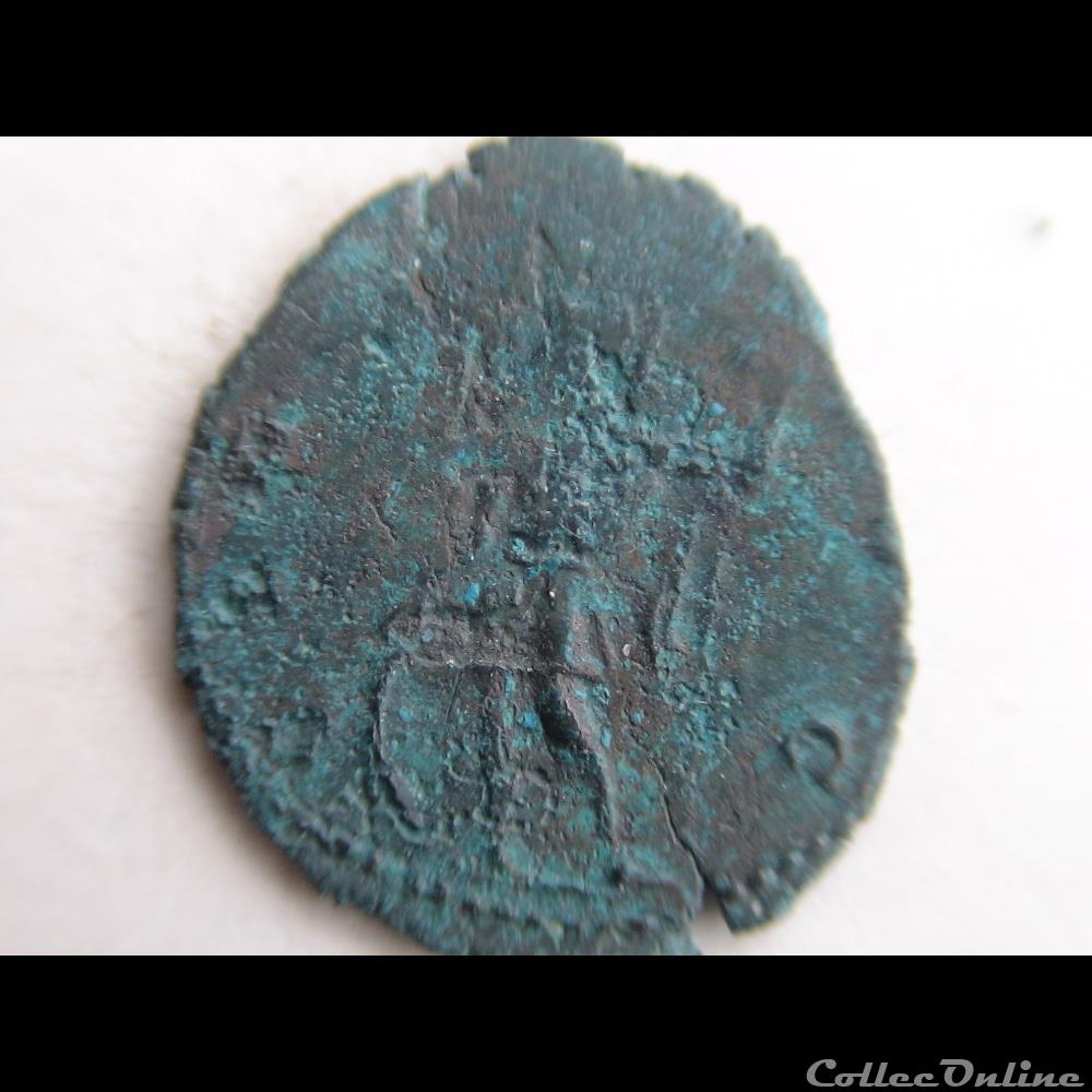 monnaie antique romaine victorin 270 treves virtus a gauche