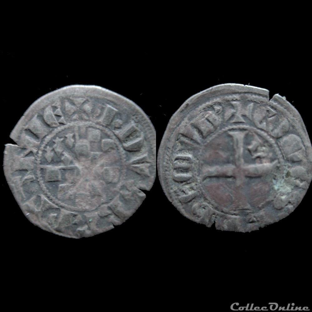 monnaie france feodale denier jean ii 1286 1305 nantes