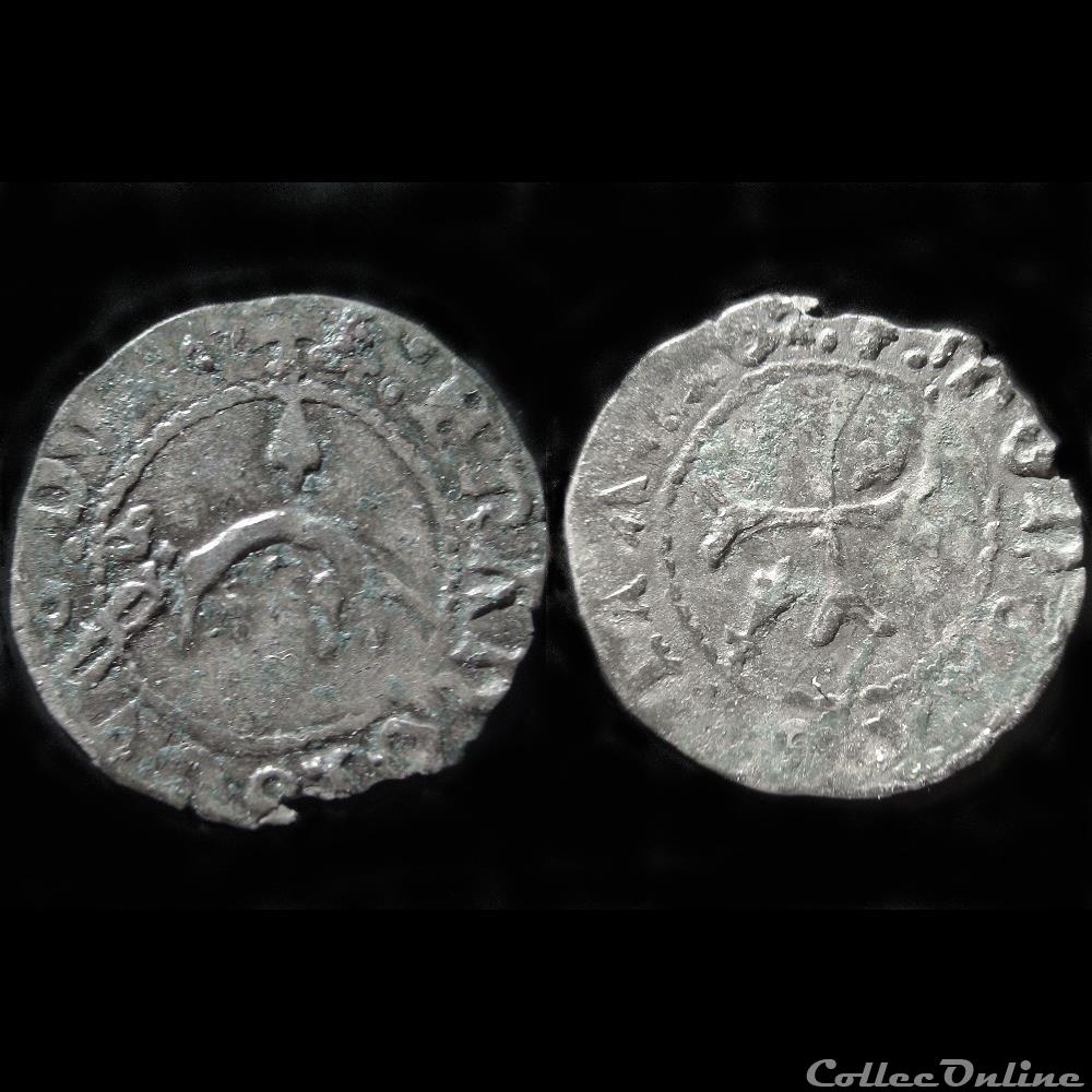 DOUBLE-DENIER FRANCOIS I DE BRETAGNE RENNES monnaie france feodale double denier francois i de bretagne rennes