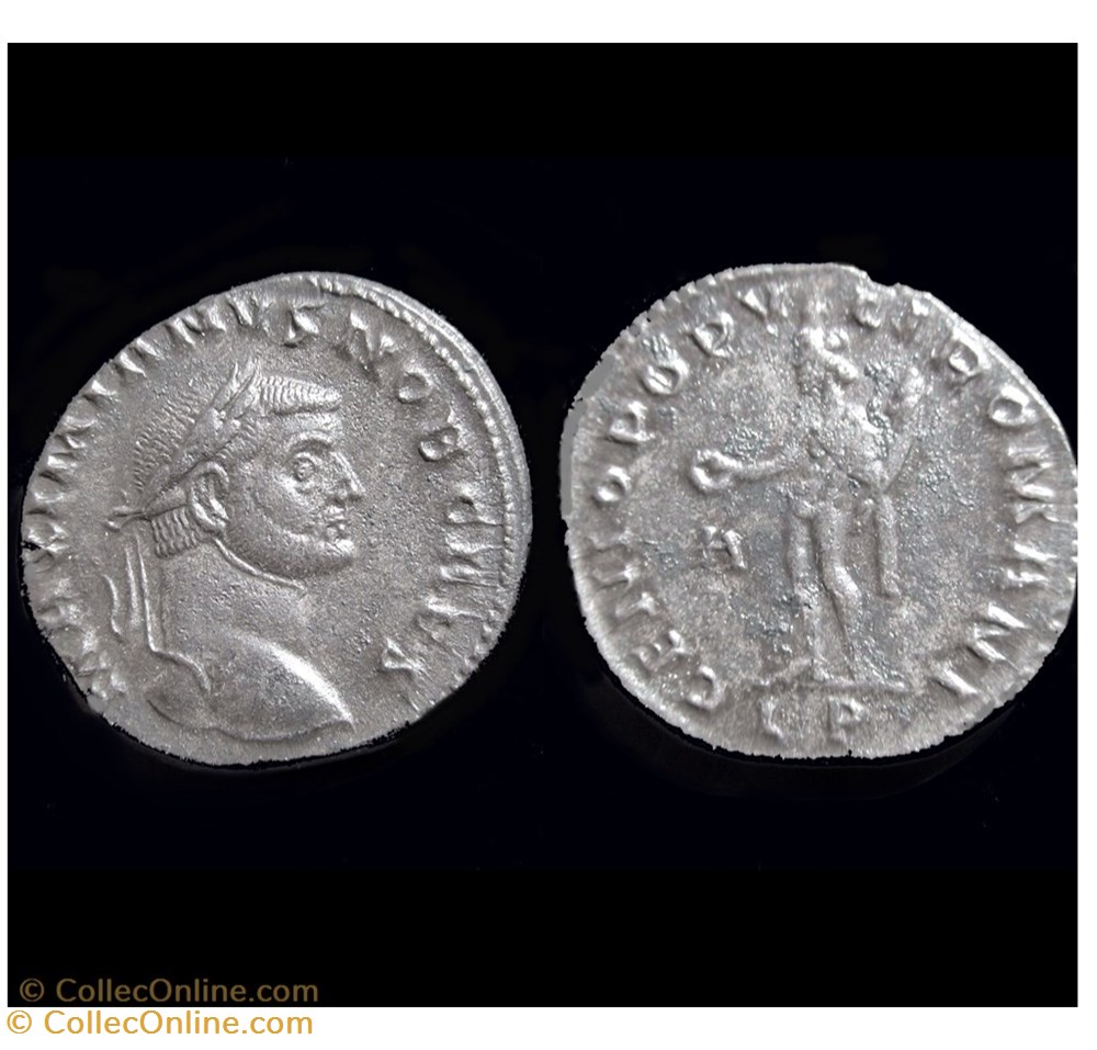 monnaie antique av jc ap romaine republicaine imperiale follis galere maximien 297 lyon lp a