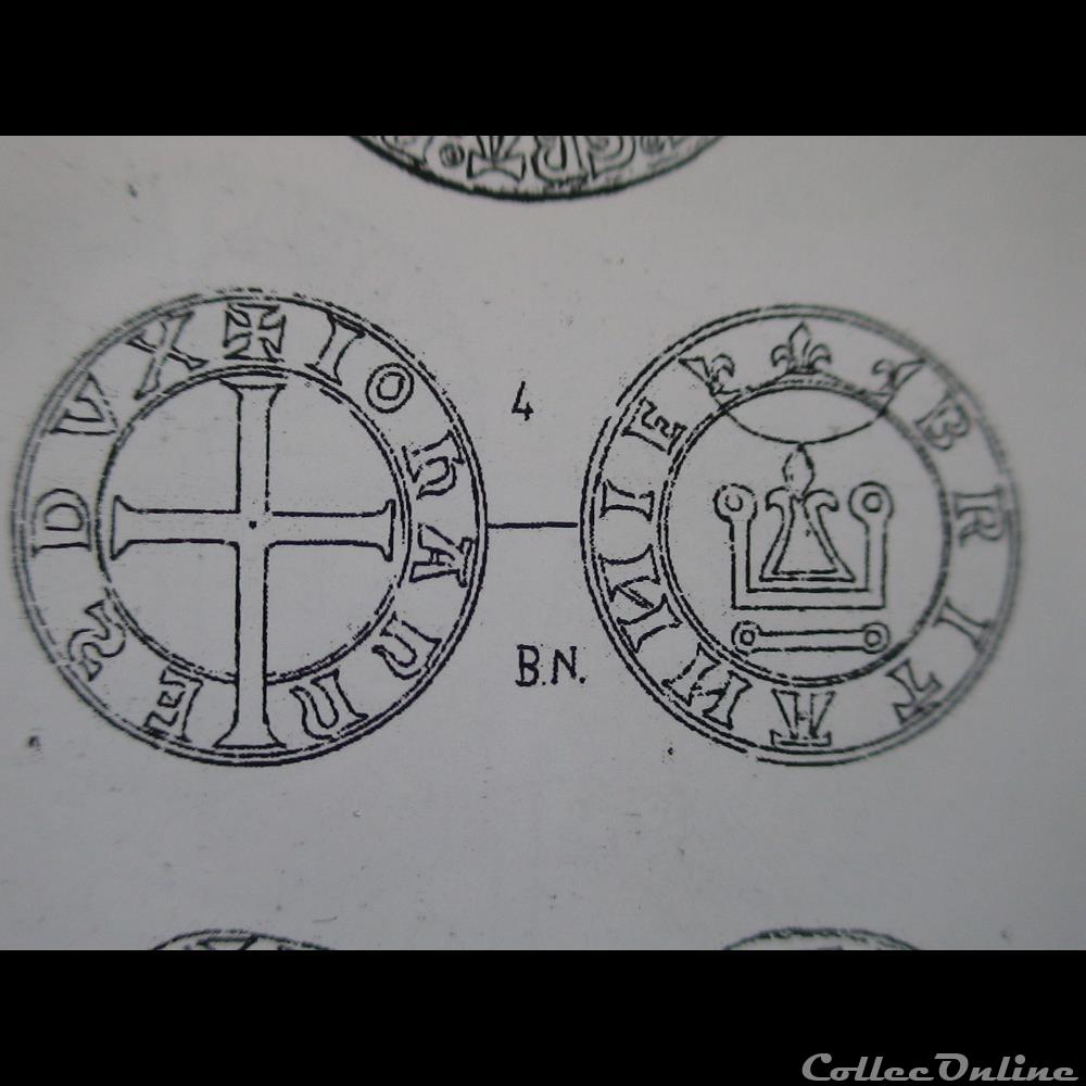DENIER TOURNOIS JEAN IV DE BRETAGNE DE JANVIER 1356 A MARS 1357 CROIX LATINE 2 monnaie france feodale denier tournois jean iv de bretagne de janvier 1356 a mars 1357 croix latine