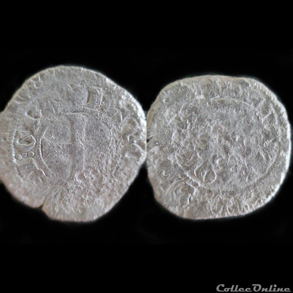 GROS BLANC AUX 3 LIS CHARLES DE BLOIS JUILLET 1359 monnaie france feodale gros blanc aux 3 lis charles de blois juillet 1359