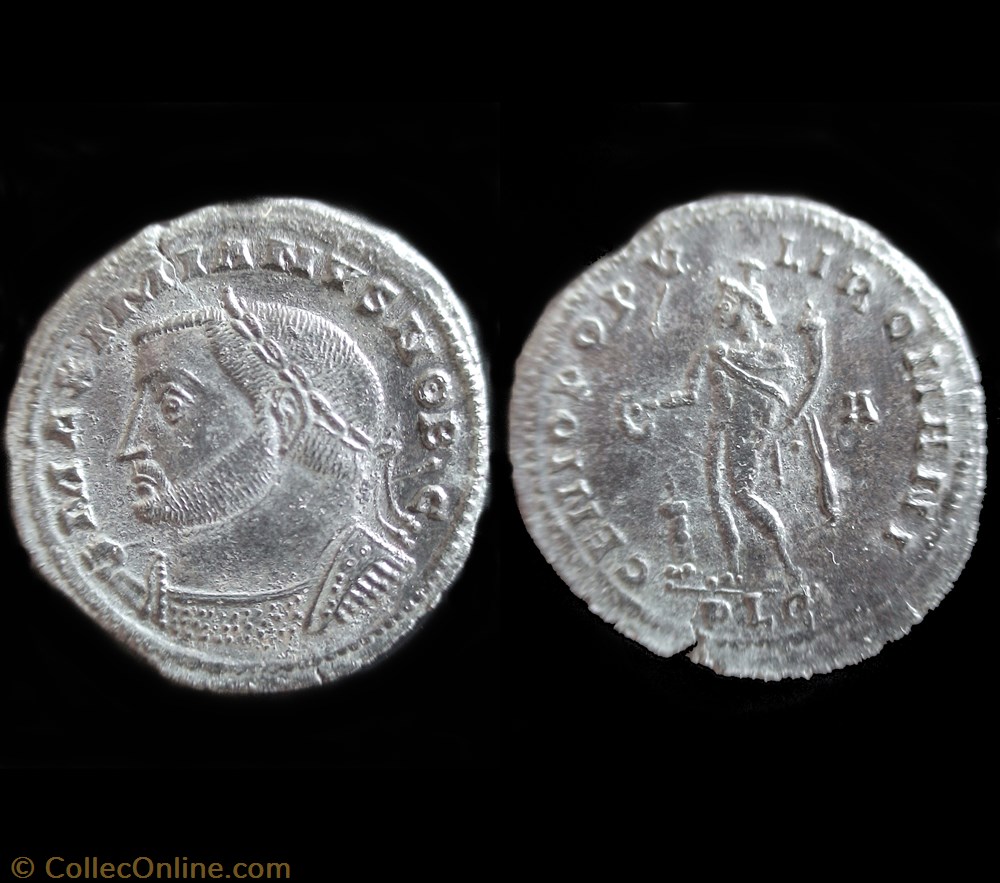 FOLLIS GALERE MAXIMIEN 300-302 LYON PLG/A monnaie antique av jc ap romaine follis galere maximien 300 302 lyon plg a
