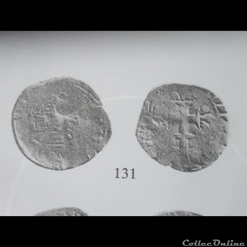 DOUBLE TOURNOIS JEAN IV DE BRETAGNE VARIANTE 1361 2 monnaie france feodale double tournois jean iv de bretagne variante 1361