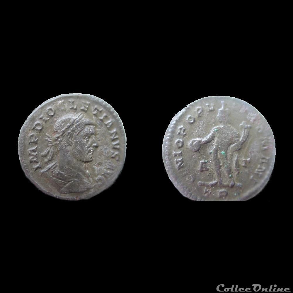 FOLLIS DIOCLETIEN 296 297 TREVES TR A/r monnaie antique av jc ap romaine follis diocletien 296 297 treves tr a r