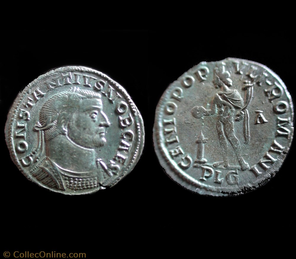 FOLLIS CONSTANCE I CHLORE 300-302 LYON PLG/A monnaie antique av jc ap romaine follis constance i chlore 300 302 lyon plg a