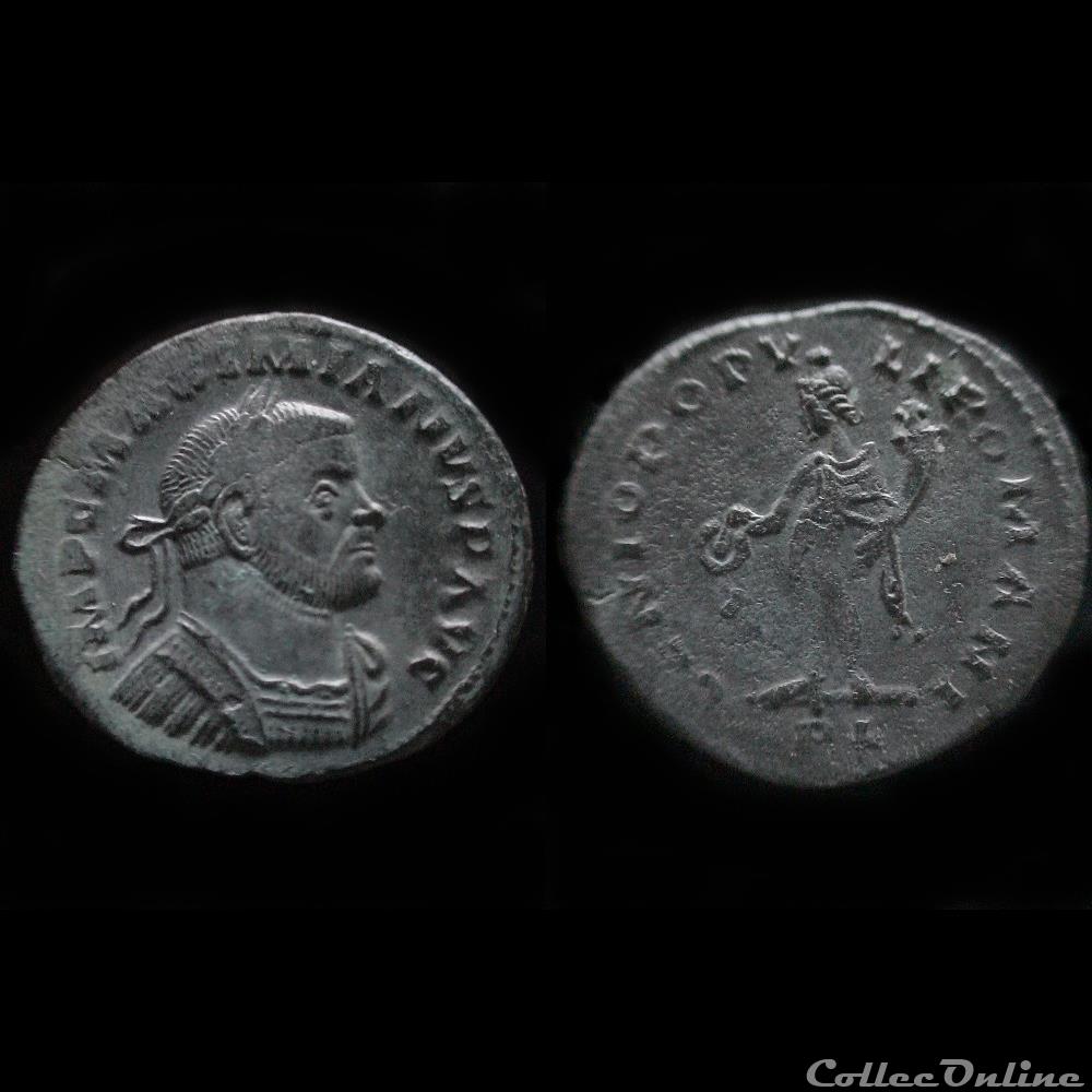 monnaie antique romaine follis maximien hercule 296 lyon pl a