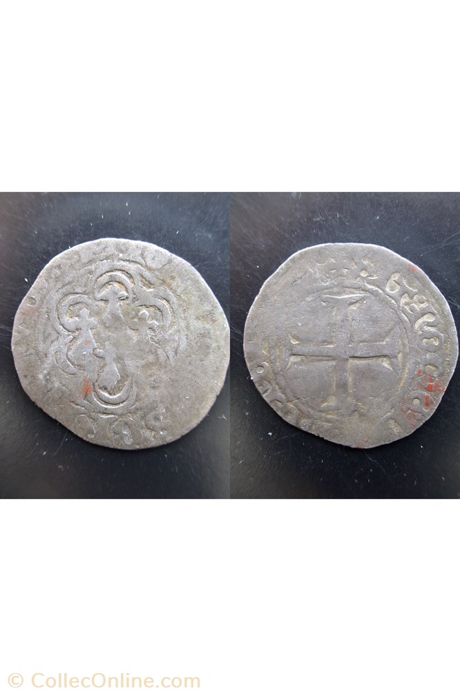 monnaies europe medievale france feodales blanc hexalobe jean v nantes