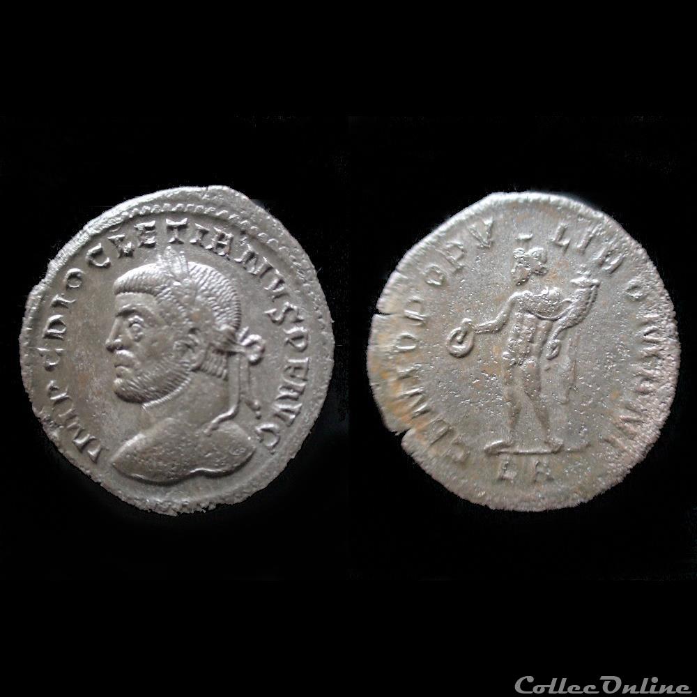 FOLLIS DIOCLETIEN 295 LYON LA monnaie antique romaine follis diocletien 295 lyon la
