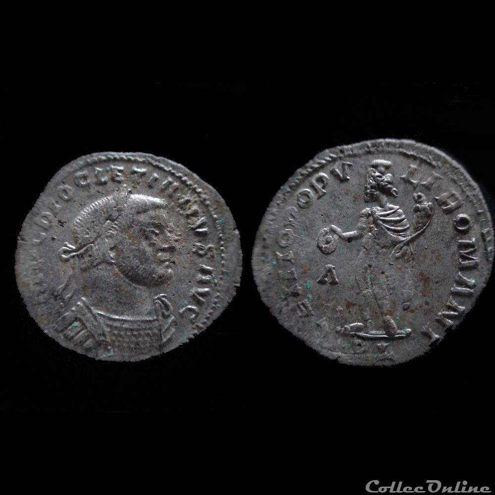 FOLLIS DIOCLETIEN 295 LYON PL/A monnaie antique romaine follis diocletien 295 lyon pl a