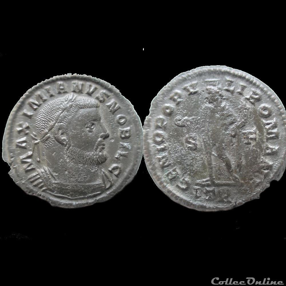 FOLLIS GALERE 303 TREVES ITR/S F monnaie antique av jc ap romaine follis galere 303 treves itr s f