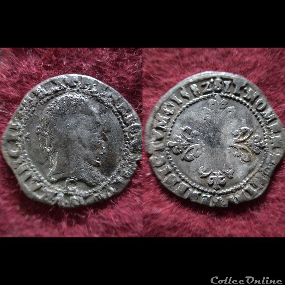 QUART DE FRANC HENRI III 1582 SAINT LO monnaie france royale quart de franc henri iii 1582 saint lo
