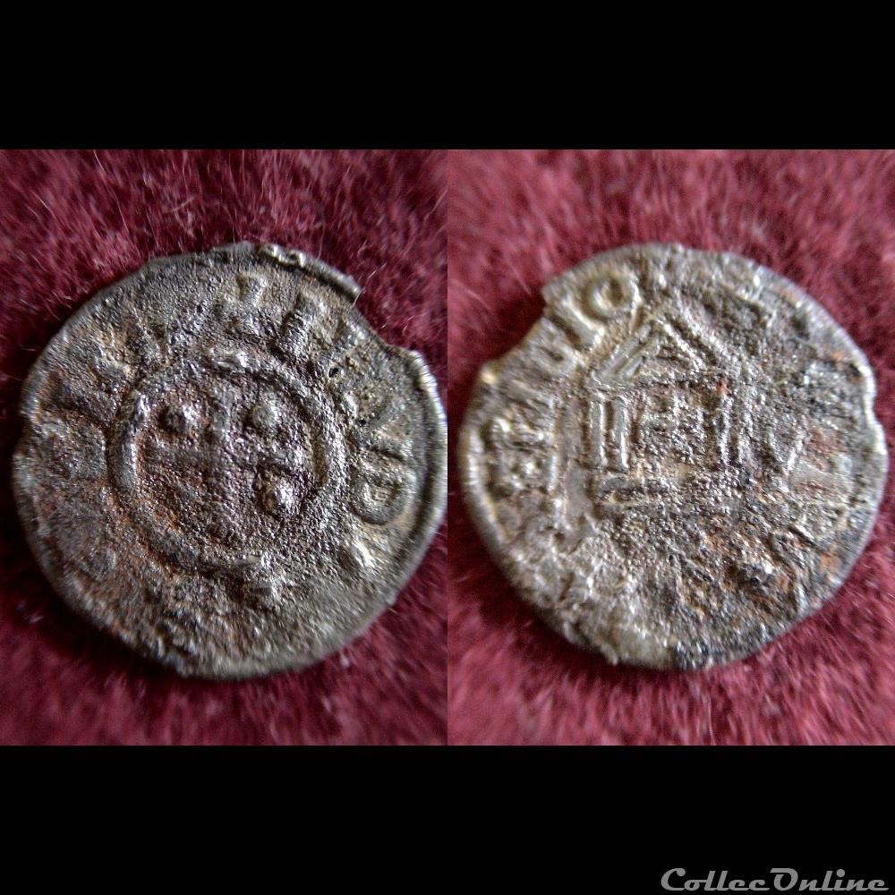 DENIER AU TEMPLE DE LOUIS LE PIEUX 822-840 monnaie france royale denier au temple de louis le pieux 822 840