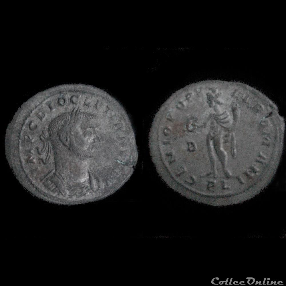 FOLLIS DIOCLETIEN 296 LYON PL/B monnaie antique av jc a ap romaine follis diocletien 296 lyon pl b