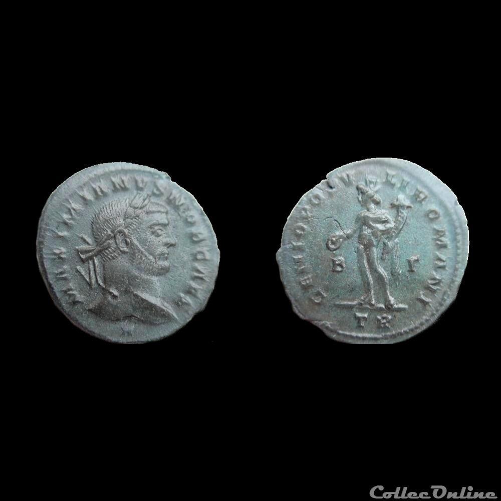 FOLLIS GALERE au H TREVES TR B/r monnaie antique av jc ap romaine follis galere au h treves tr b r