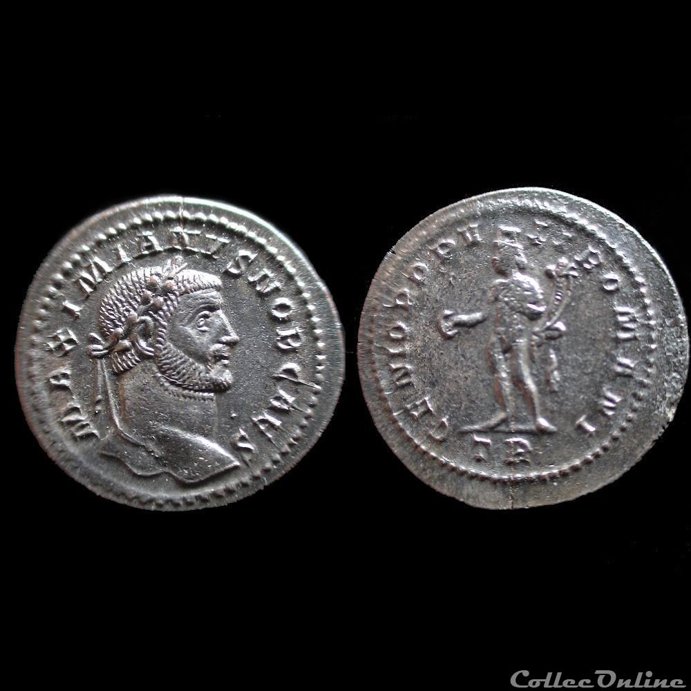monnaie antique av jc ap romaine follis galere maximien treves 294 tr