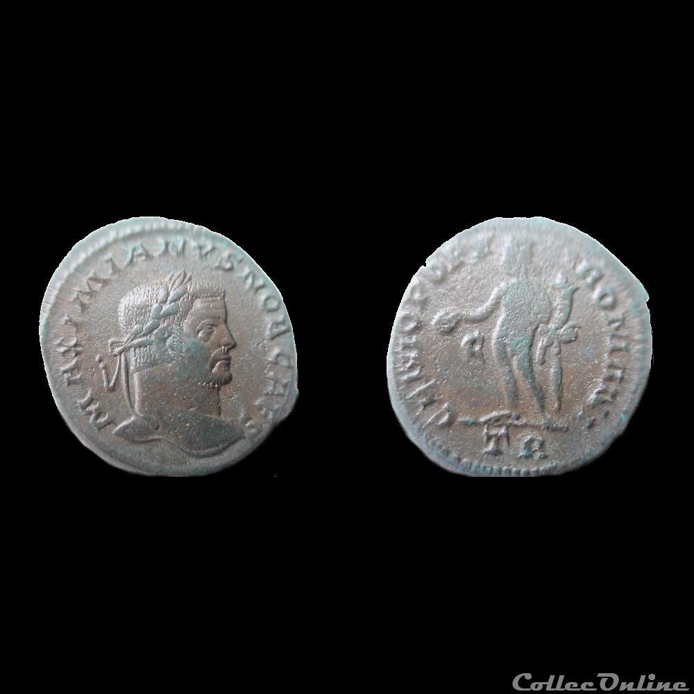 FOLLIS GALERE TREVES TR/C monnaie antique av jc ap romaine follis galere treves tr c