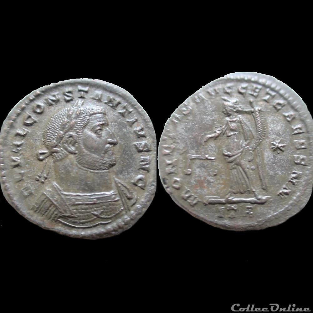 FOLLIS CONSTANCE I CHLORE 302 TREVES ITR/* monnaie antique av jc ap romaine follis constance i chlore 302 treves itr