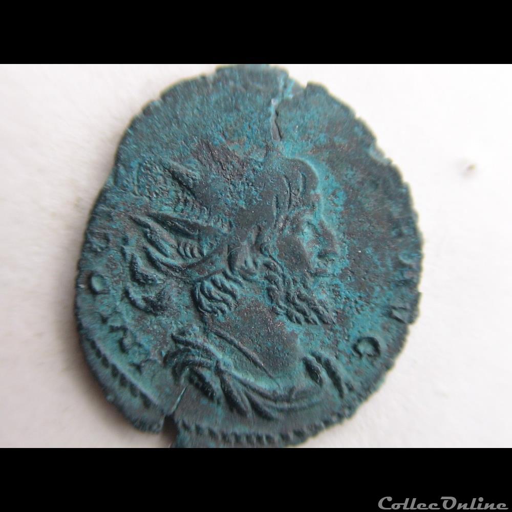 monnaie antique romaine victorin 270 treves virtus a gauche