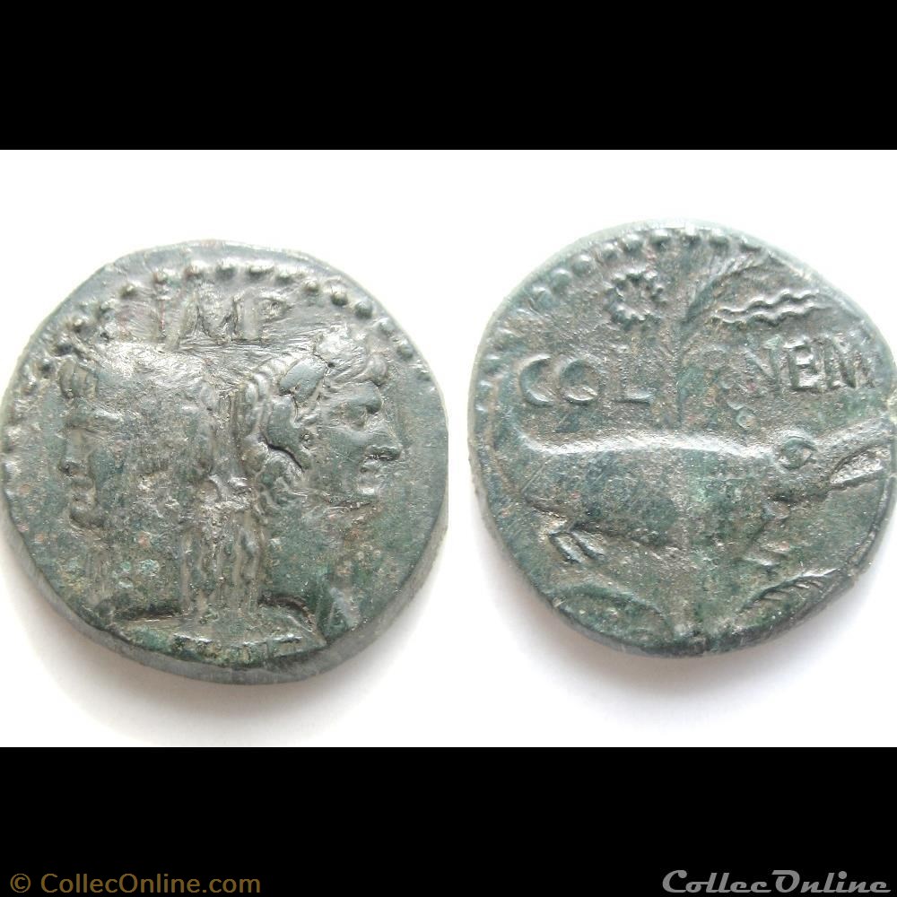 DUPONDIUS DE NIMES monnaies antiques a celtes dupondius de nimes