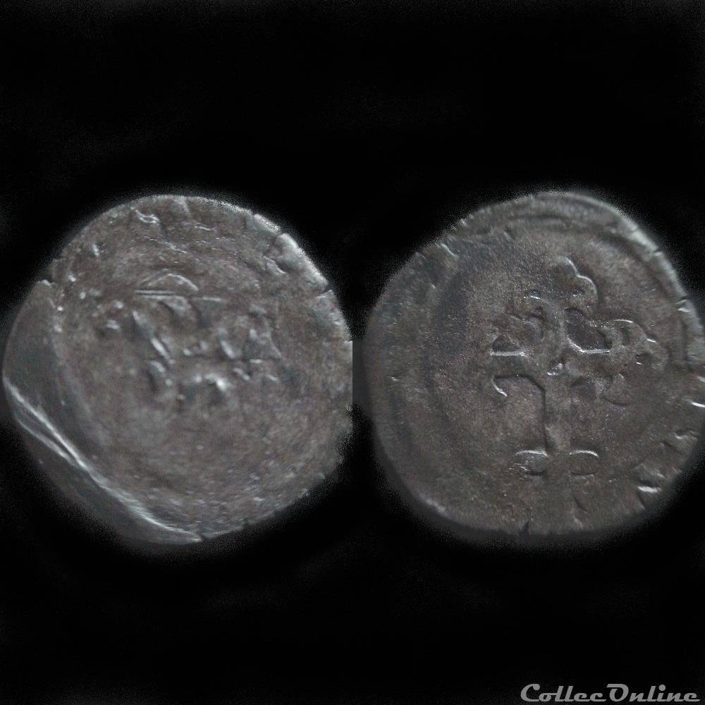 monnaies europe medievale france feodales double parisis charles de blois 1355 rennes