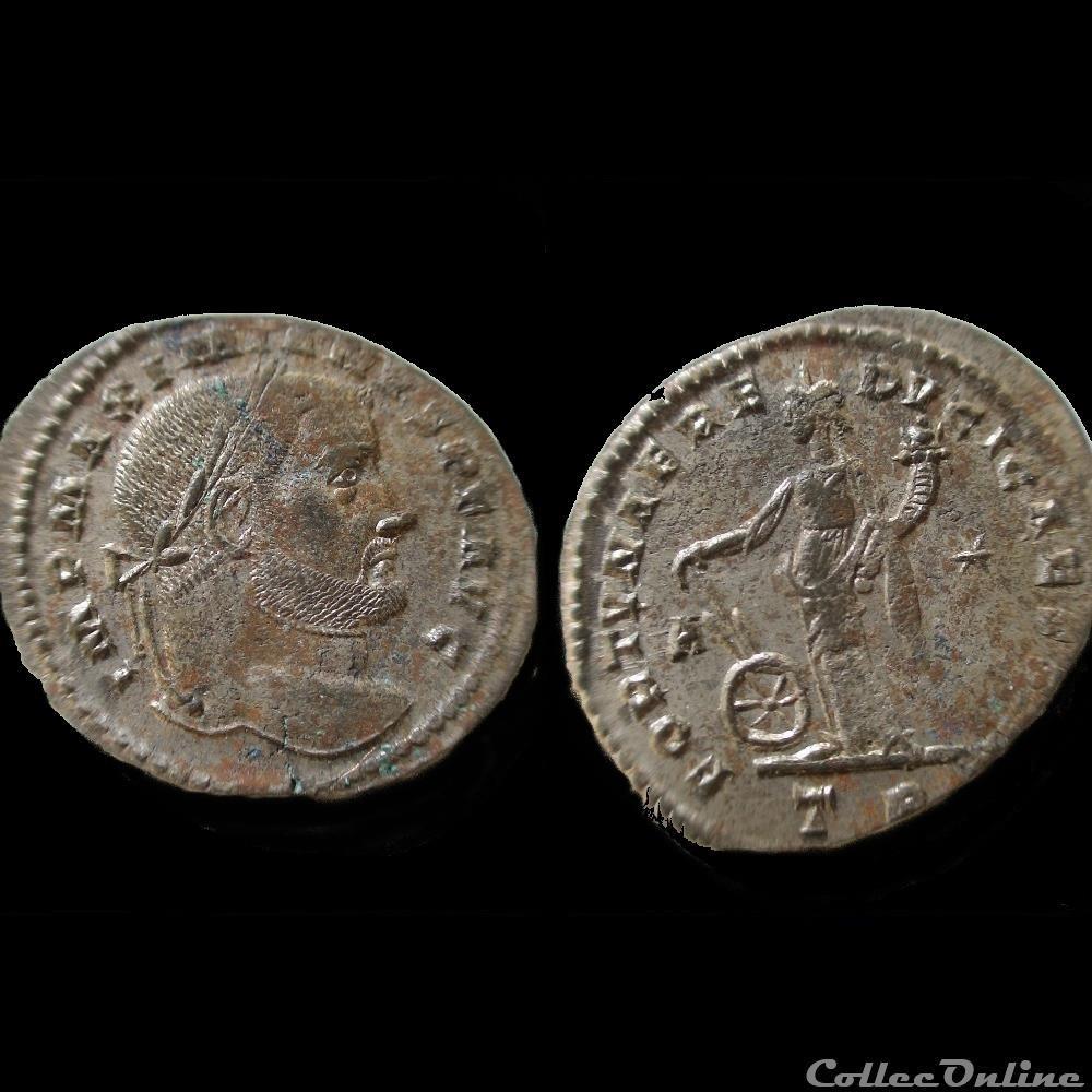 FOLLIS MAXIMIEN HERCULE TREVES TR A/* monnaie antique av jc ap romaine follis maximien hercule treves tr a