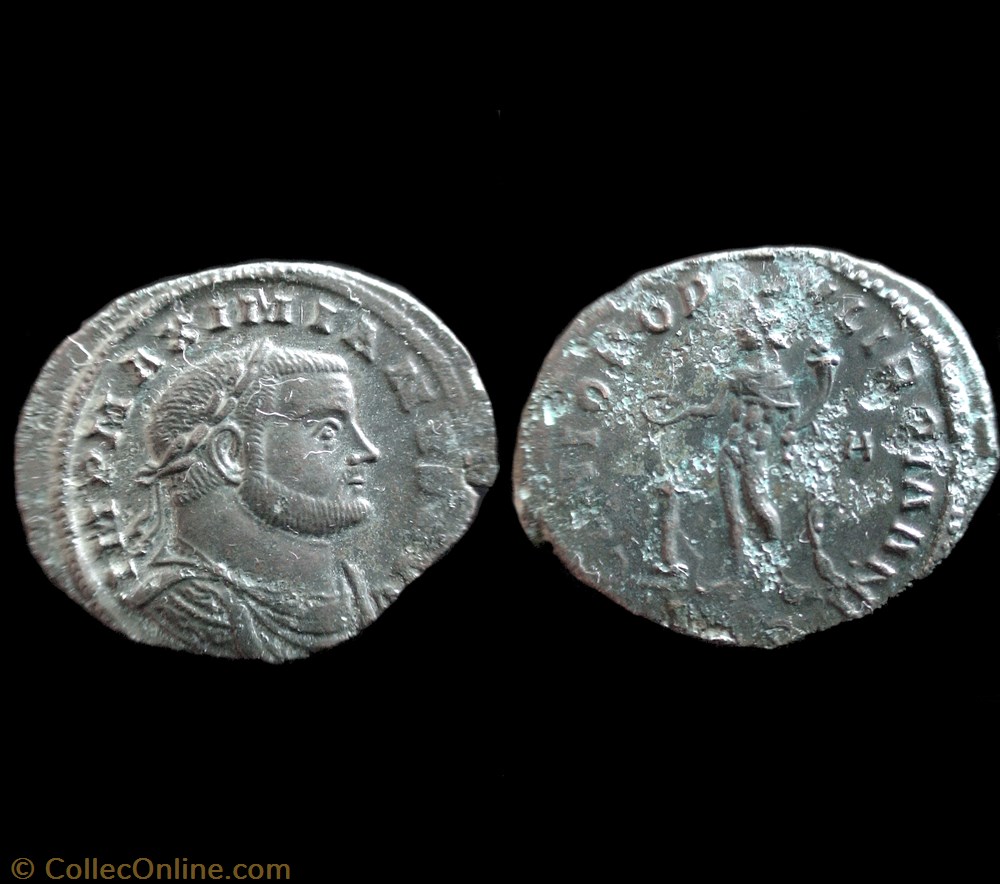 monnaie antique av jc ap romaine follis maximien hercule 300 302 lyon plg a