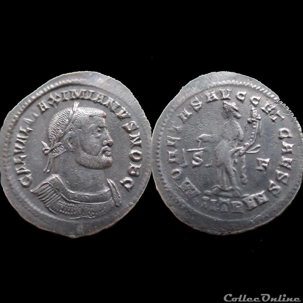FOLLIS GALERE 303 TREVES IITR S/F monnaie antique av jc ap romaine follis galere 303 treves iitr s f