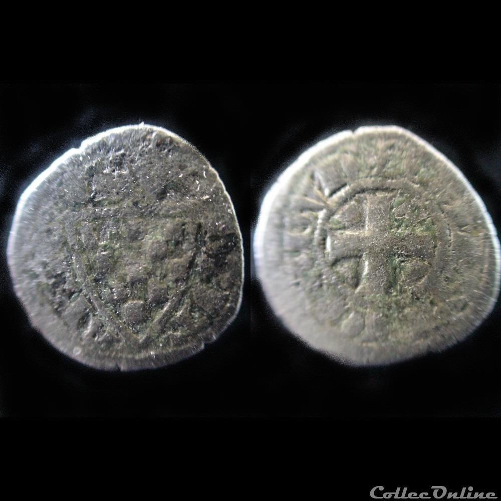 DENIER JEAN III EVRAN monnaie france feodale denier jean iii evran