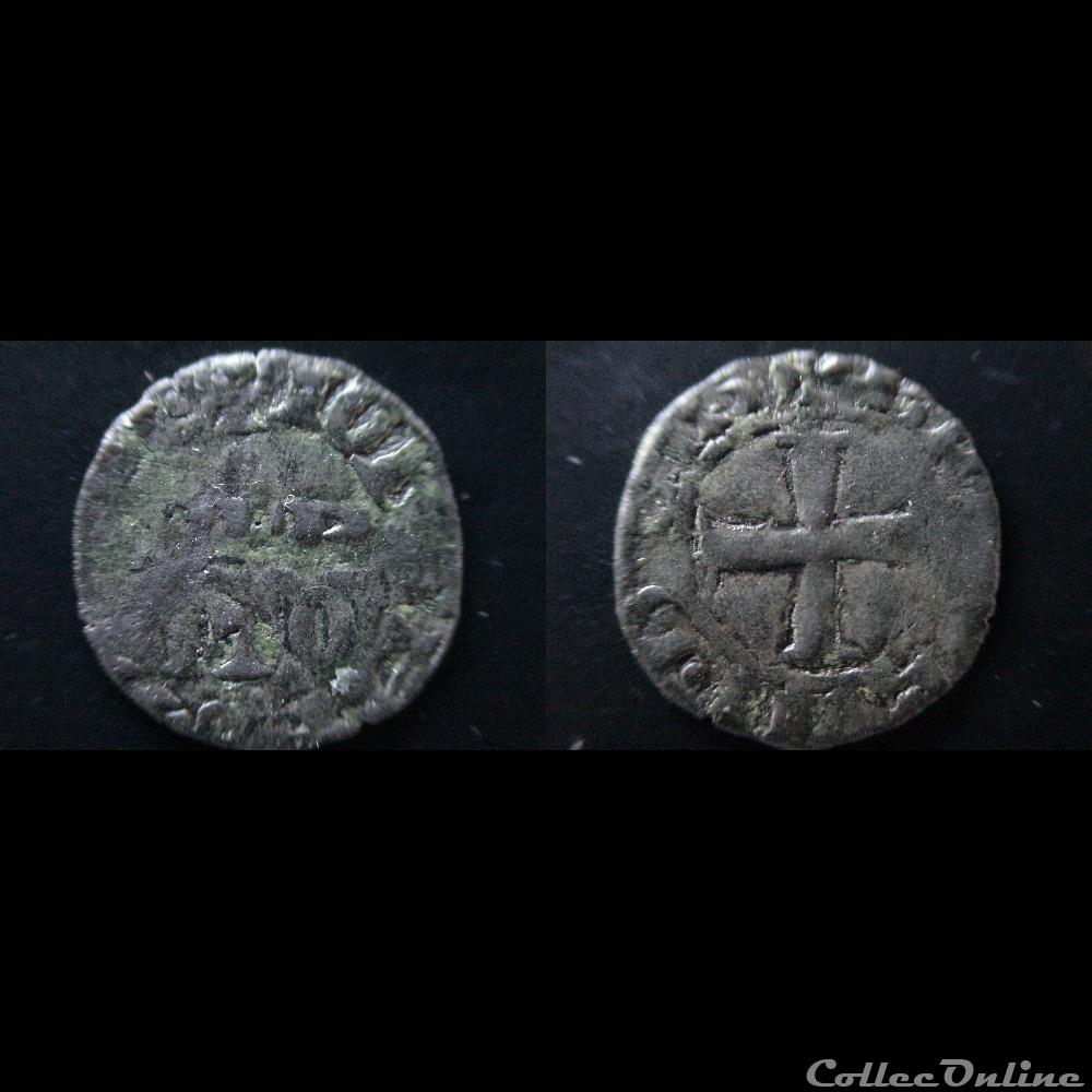 DENIER PARISIS JEAN IV DE BRETAGNE MI 1365 VANNES monnaie france feodale denier parisis jean iv de bretagne mi 1365 vannes