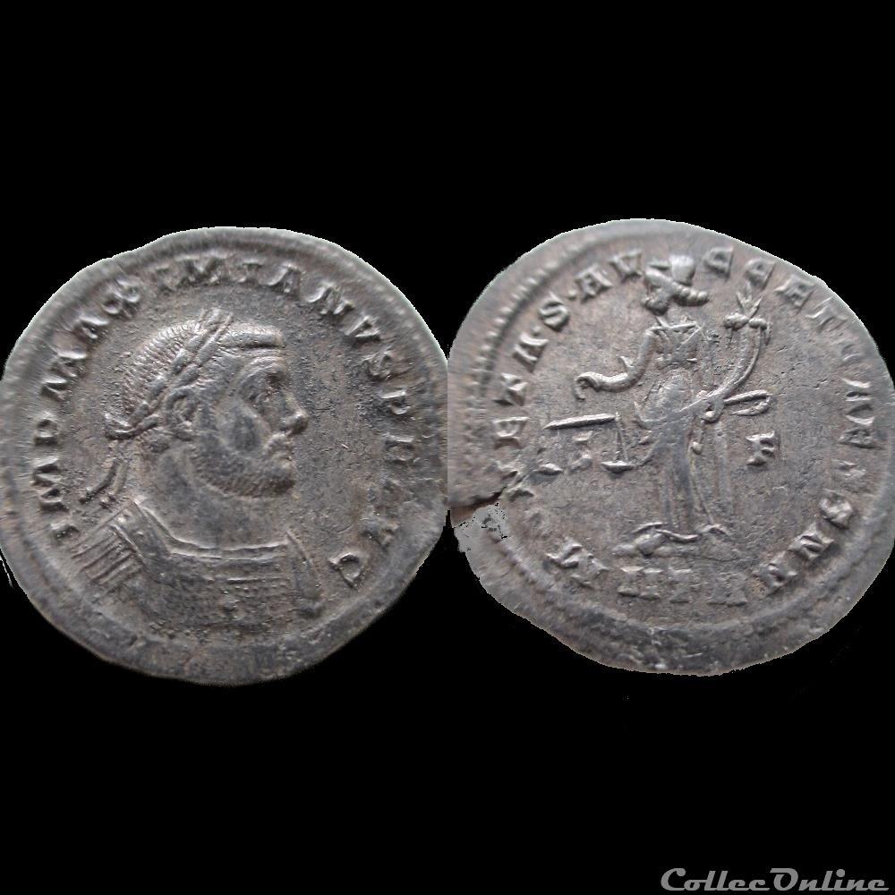FOLLIS MAXIMIEN HERCULE 303 TREVES IITR S/F monnaie antique av jc ap romaine follis maximien hercule 303 treves iitr s f