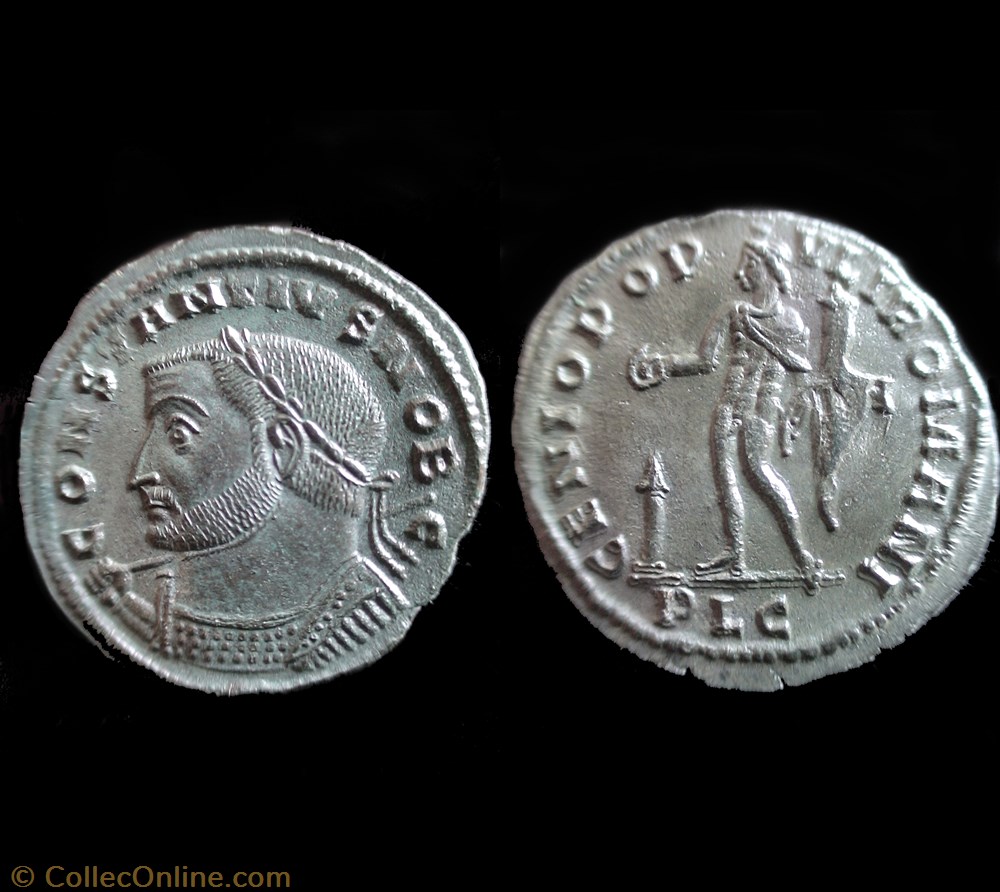 FOLLIS CONSTANCE I CHLORE 300-302 LYON PLG/A monnaies antiques av jc ap romaines republicaines imperiales follis constance i chlore 300 302 lyon plg a