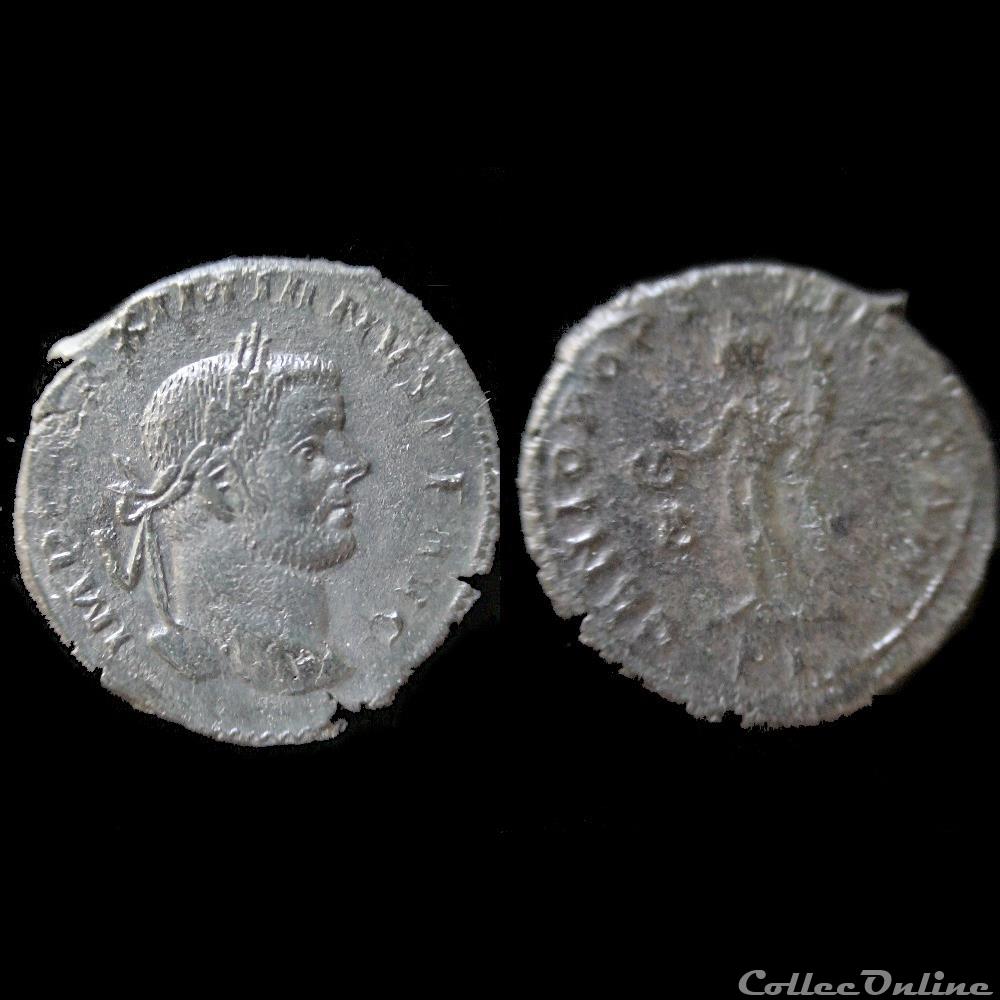 FOLLIS MAXIMIEN HERCULE 296 LYON PL/B monnaie antique romaine follis maximien hercule 296 lyon pl b