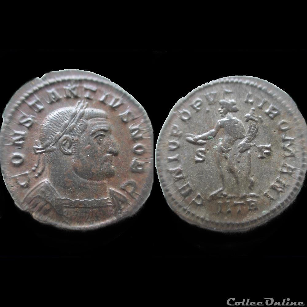 FOLLIS CONSTANCE I CHLORE 303 TREVES IITR/S F monnaie antique av jc ap romaine follis constance i chlore 303 treves iitr s f