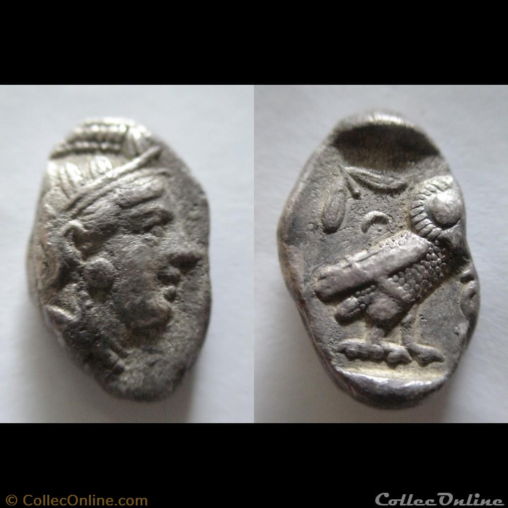 tétradrachme tardif d'ATHENES 350-250 avJC monnaie antique ap grecque tetradrachme tardif athenes 350 250 avjc