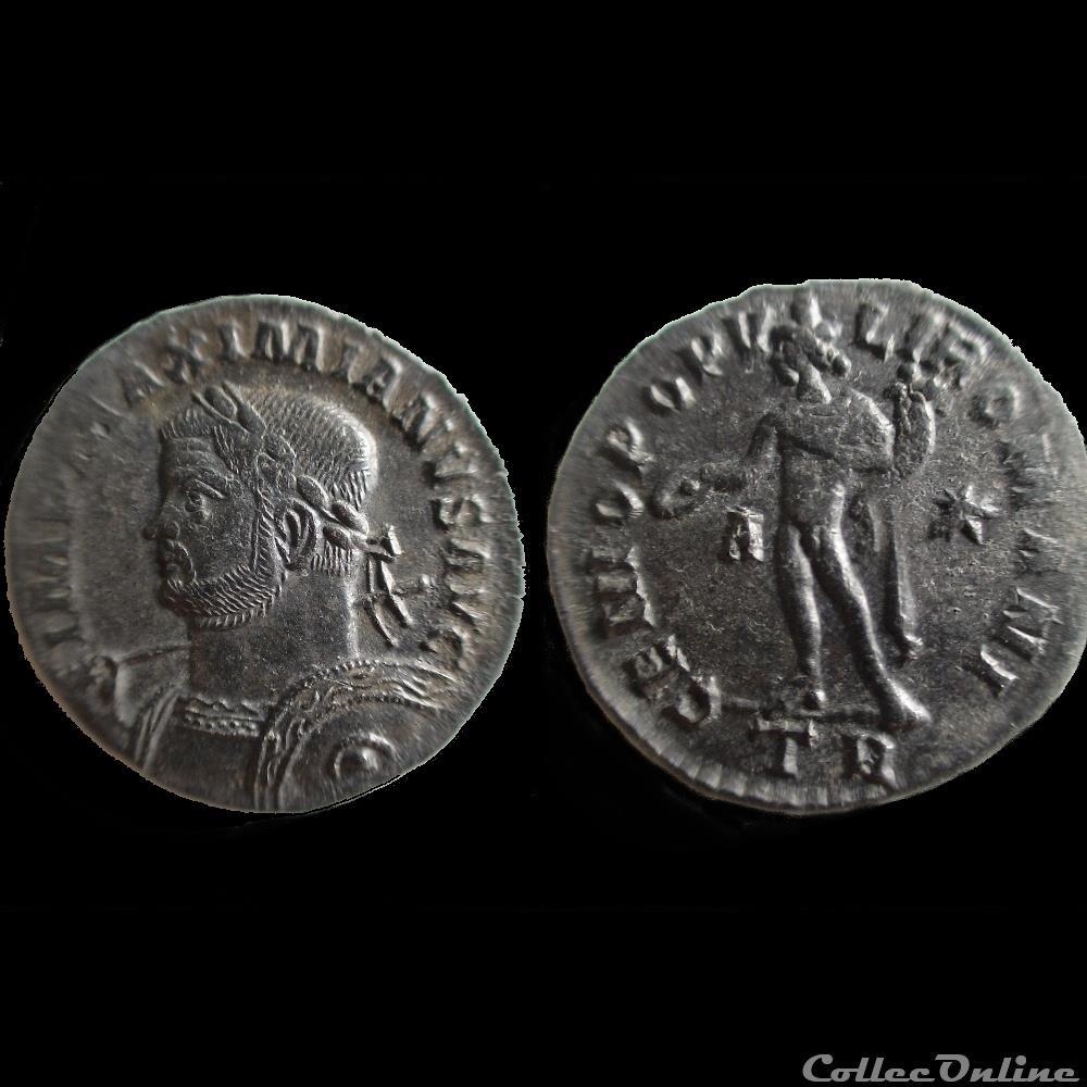 monnaie antique av jc ap romaine follis maximien hercule 298 299 treves tr a
