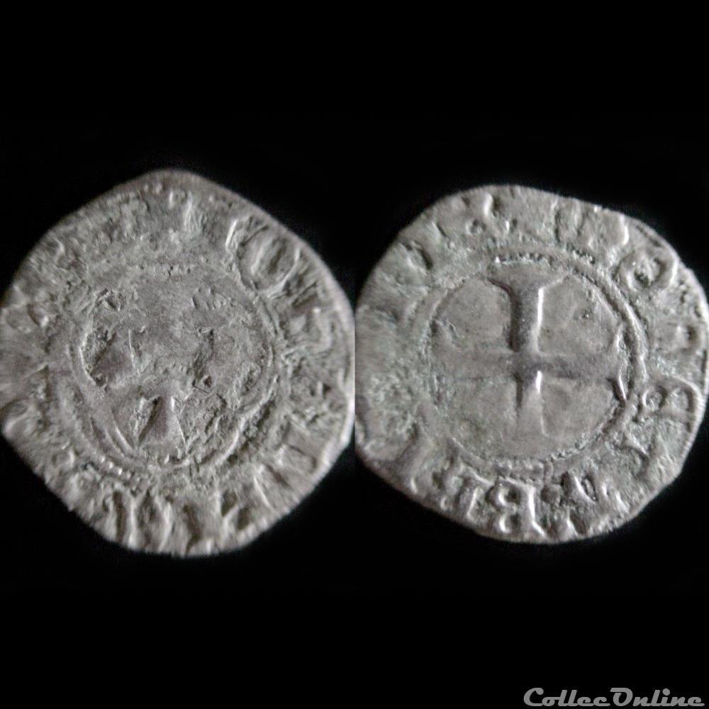 DOUBLE-DENIER JEAN V 1436-1447 MORLAIX monnaie france feodale double denier jean v 1436 1447 morlaix