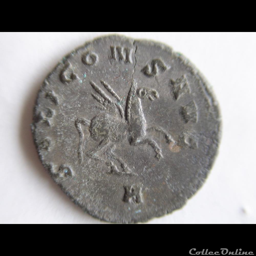 monnaie antique romaine gallien 267 268 rome bestiaire pegase a droite