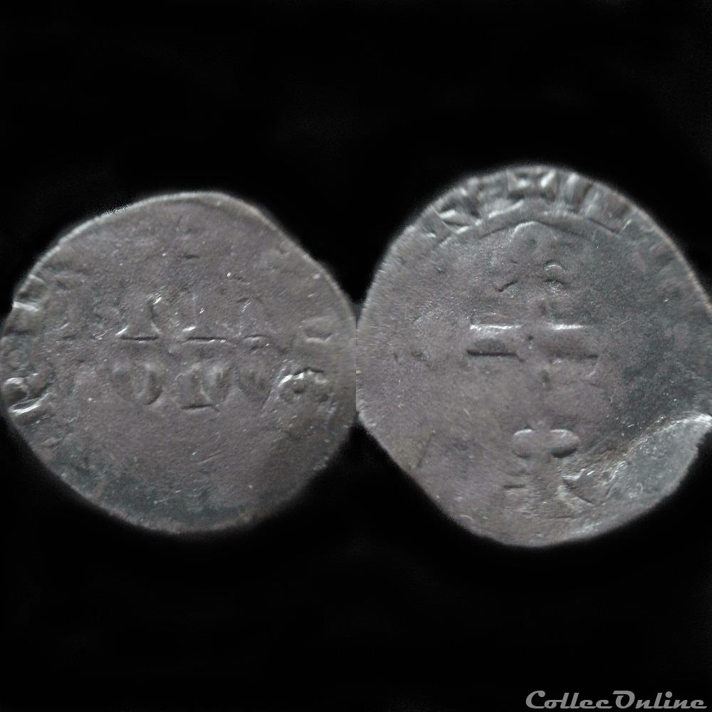 monnaies europe medievale france feodales double parisis charles de blois 1355 rennes