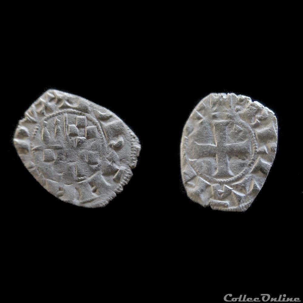 OBOLE JEAN II 1286-1305 RENNES monnaie france feodale obole jean ii 1286 1305 rennes