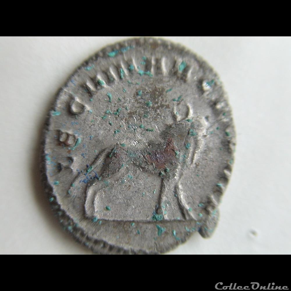 monnaie antique romaine gallien 261 bestiaire taureau