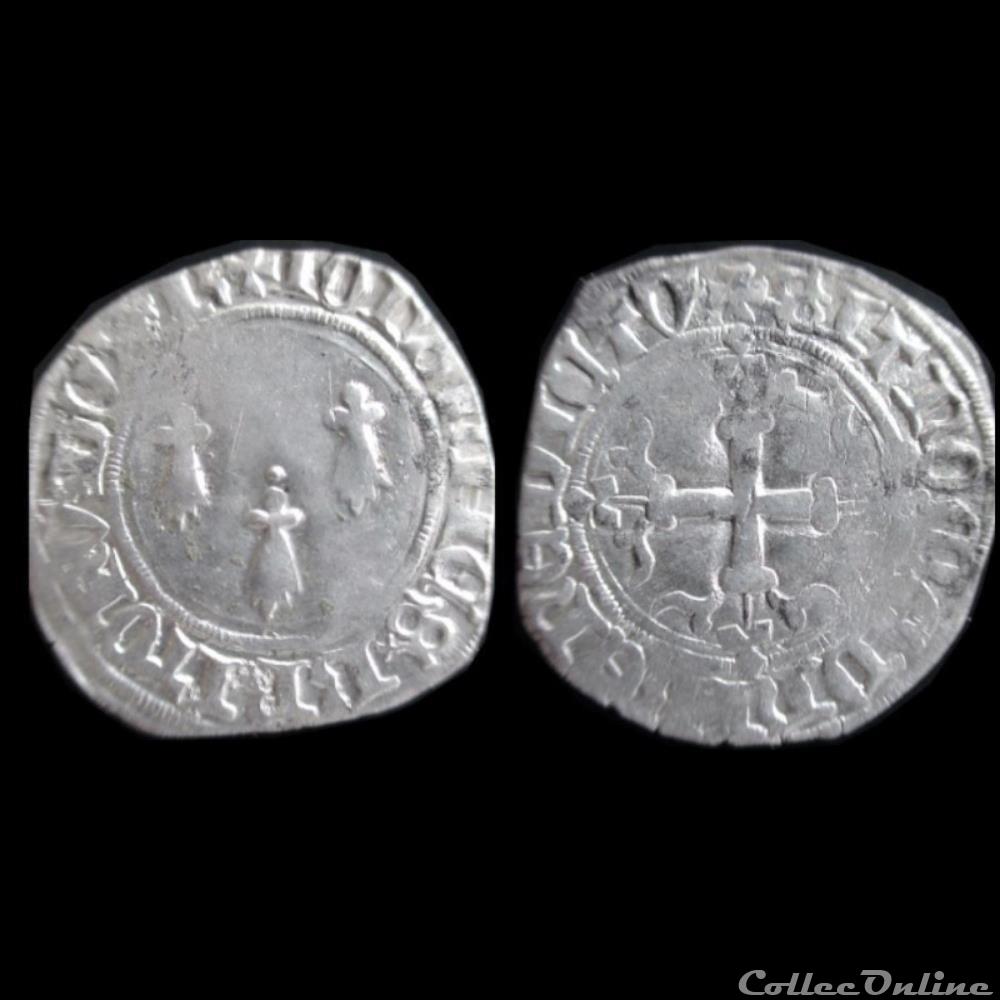 monnaie france feodale gros au trois hermines jean v rennes 1413