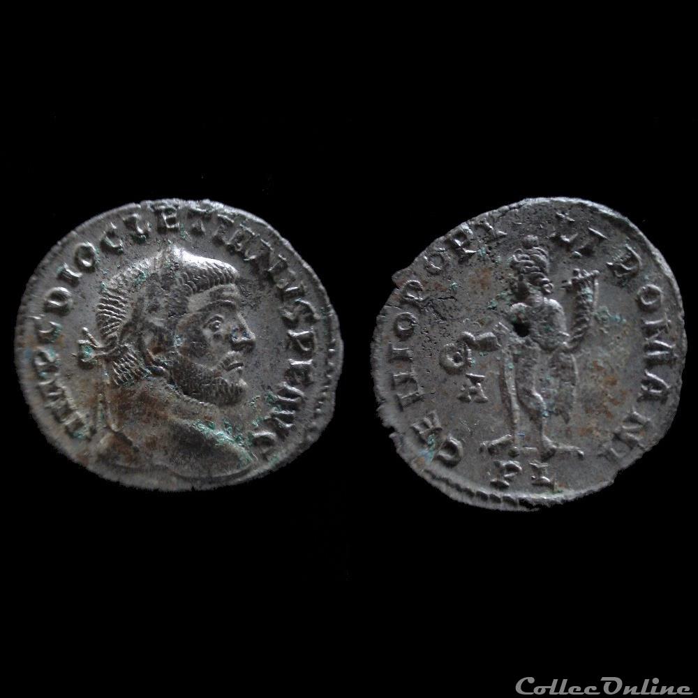 FOLLIS DIOCLETIEN 296 LYON PL/A monnaies antiques romaines imperiales republicaines follis diocletien 296 lyon pl a