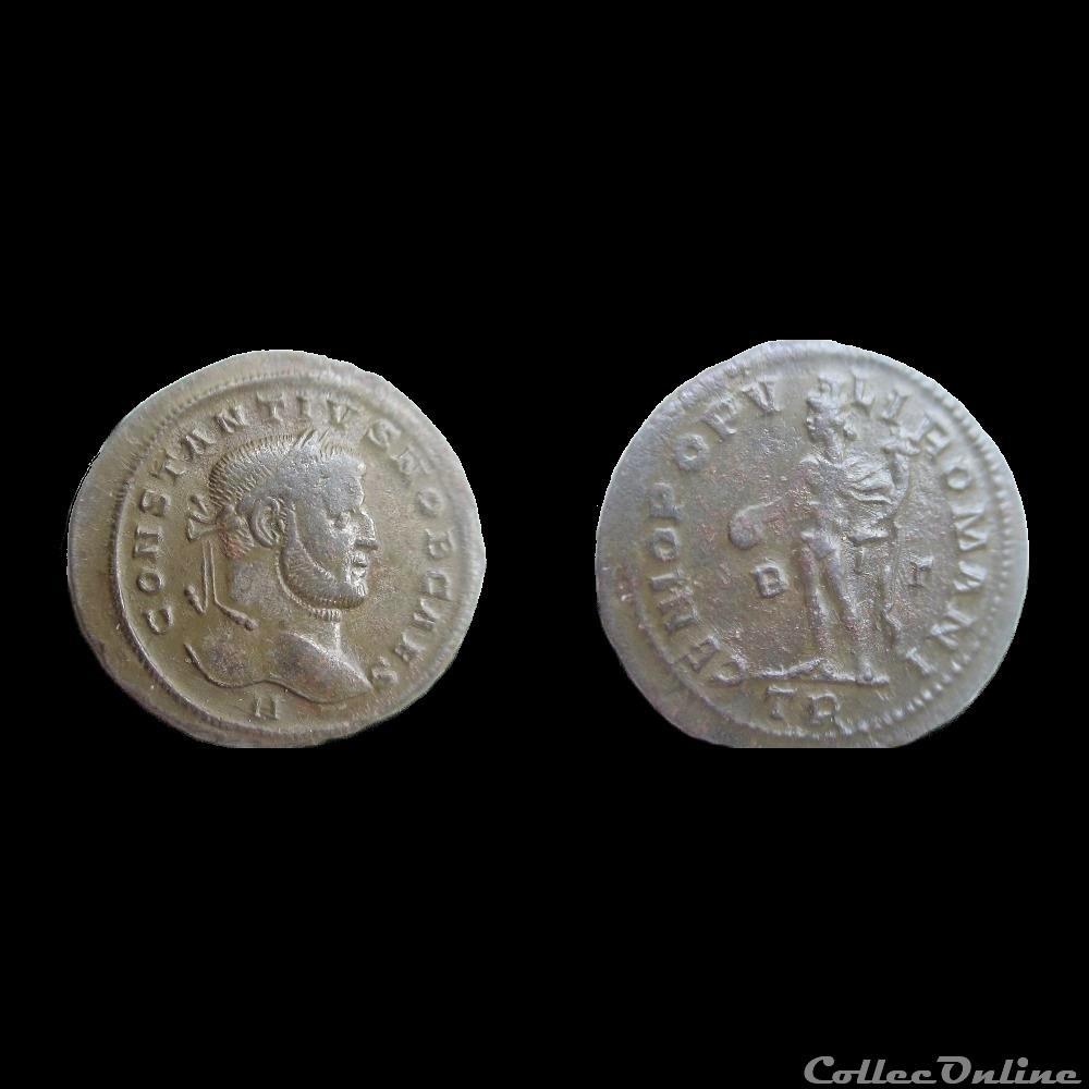 monnaies antiques romaines imperiales et republicaines follis constance i chlore au h treves tr b r