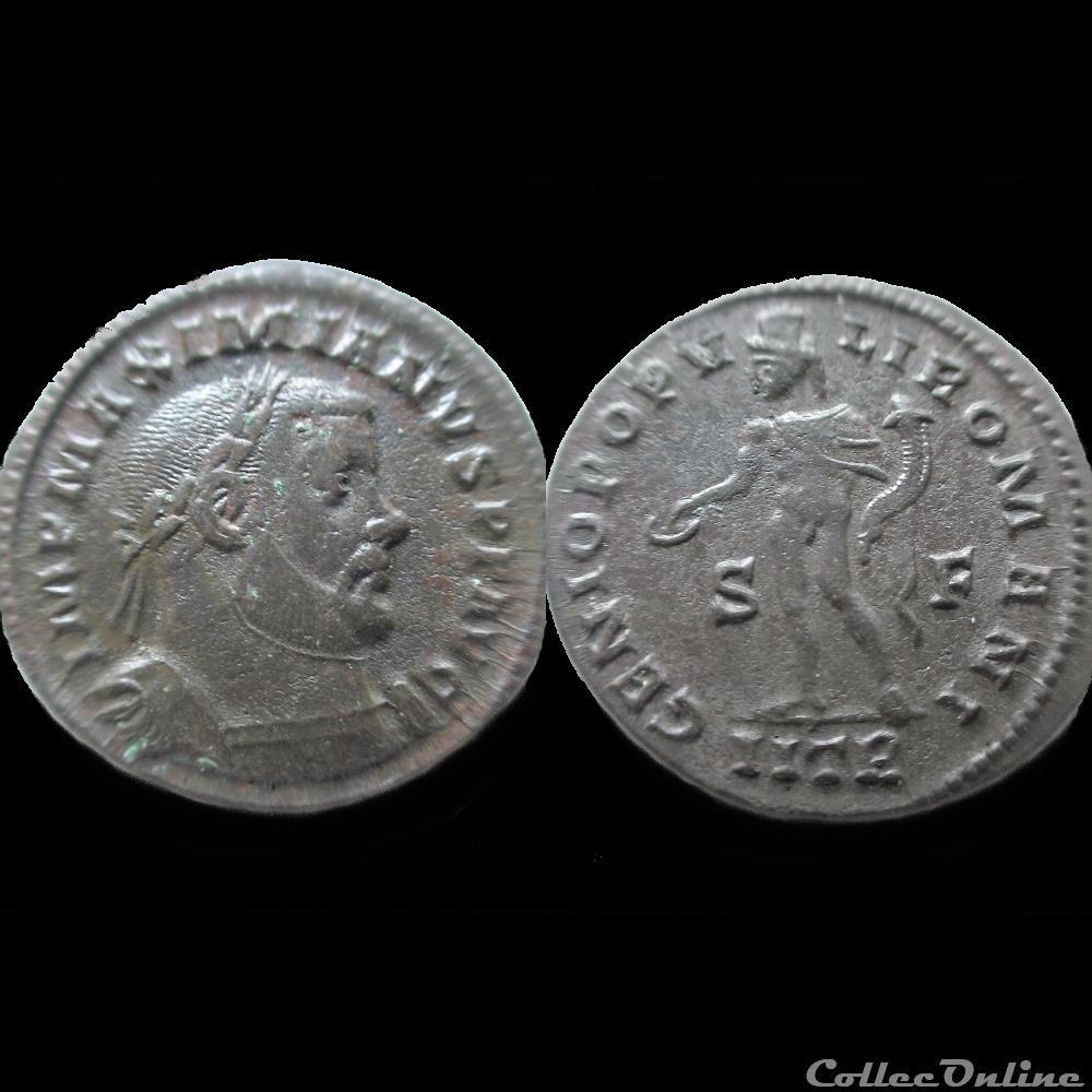 FOLLIS MAXIMIEN HERCULE 303 TREVES IITR/S F monnaie antique av jc ap romaine follis maximien hercule 303 treves iitr s f
