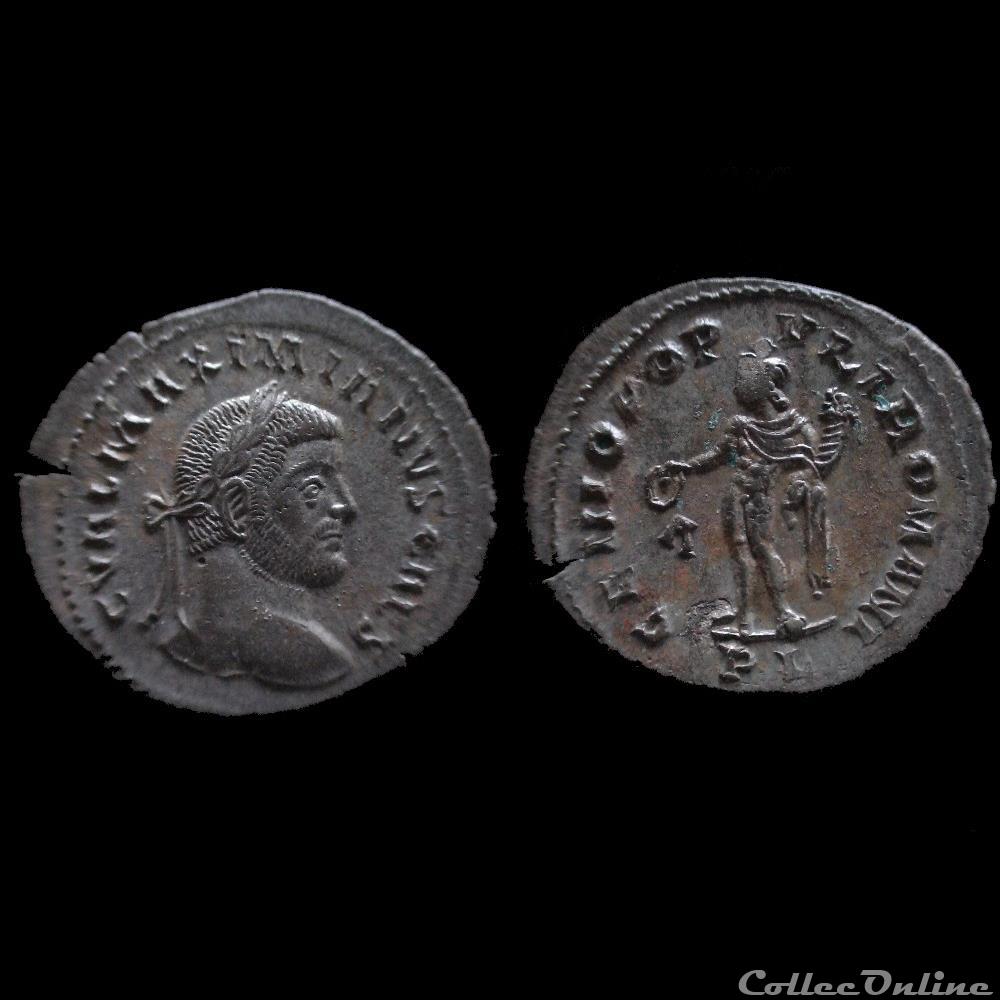 FOLLIS GALERE 296 LYON PL/A monnaie antique romaine follis galere 296 lyon pl a