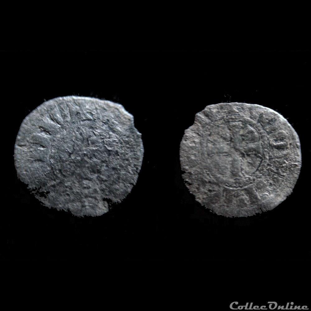 OBOLE ARTHUR II NANTES 1305-1312 monnaie france feodale obole arthur ii nantes 1305 1312